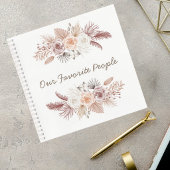 Blush Pampas Grass Wedding Guest Book Notizblock