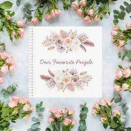Blush Pampas Grass Wedding Guest Book Notizblock