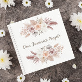 Blush Pampas Grass Wedding Guest Book Notizblock