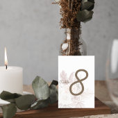 Blush Pampas Grass Wedding Table Number Card Tischnummer