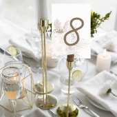 Blush Pampas Grass Wedding Table Number Card Tischnummer
