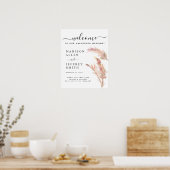 Blush Pampas Grass Wedding Unplugged Willkommensze Poster (Küche)