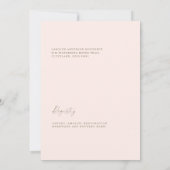 Blush Party im House Champagne Toast Bridal Einladung (Rückseite)