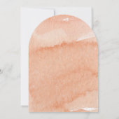 Blush Peach Beach Wasserfarbe Muschel Blume Hochze Einladung (Rückseite)