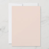 Blush Peach Bright farbig Bloral Einladung (Rückseite)