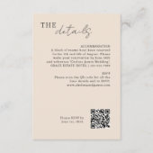Blush Peach | Chic Minimal Wedding QR Code Begleitkarte (Vorderseite)