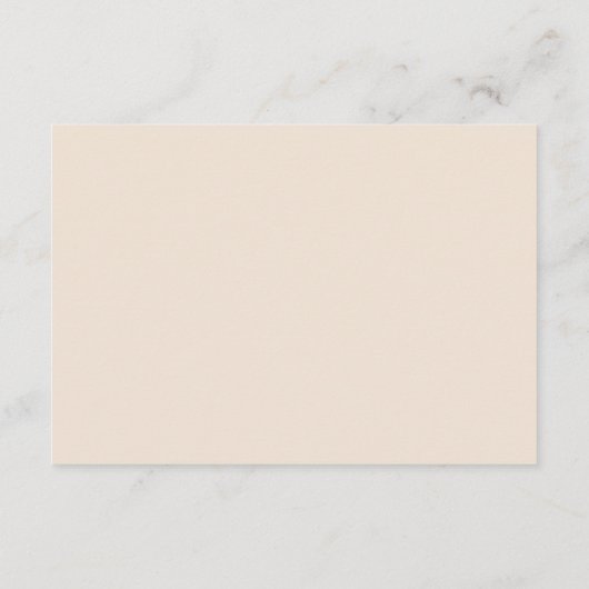 Blush Peach | Chic Minimal Wedding QR Code Begleitkarte (Rückseite)