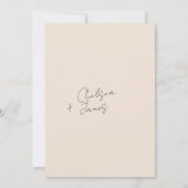 Blush Peach | Chic Minimal Wedding Save the Date (Rückseite)