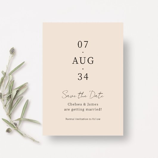 Blush Peach | Chic Minimal Wedding Save the Date