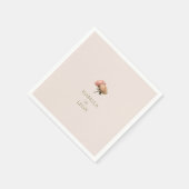 Blush Peach | Chic Rose Wedding Serviette (Ecke)