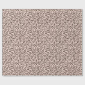 Blush Peach Chocolate Brawn Leopard Glitzer Geschenkpapier (Flach)