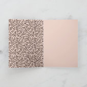 Blush Peach Chocolate Brawn Leopard Glitzer Karte (Innenseite)