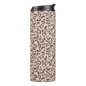 Blush Peach Chocolate Brawn Leopard Glitzer        Thermosbecher (Nach links gedreht)