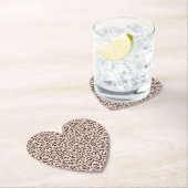 Blush Peach Chocolate Brawn Leopard Glitzer Untersetzer (Vor Ort)