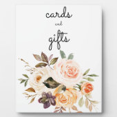 Blush & Peach Floral Cards & Gifts Unterzeichen As Fotoplatte (Vorderseite)