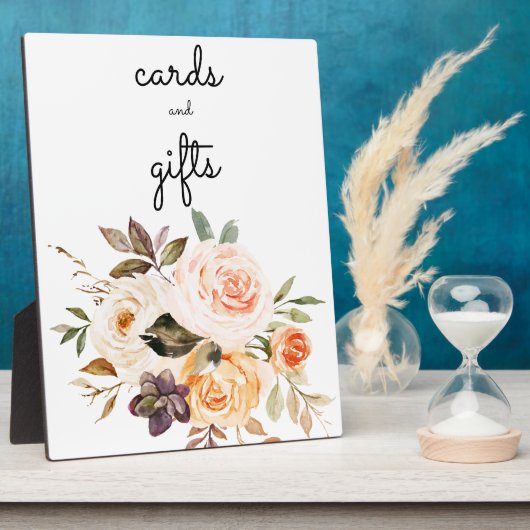 Blush & Peach Floral Cards & Gifts Unterzeichen As Fotoplatte (Seite)