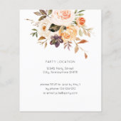 Blush & Peach Floral Graduation Party Flyer (Hinten)