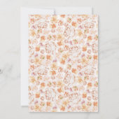 Blush Peach Floral Romantisches Brautparty Einladung (Rückseite)