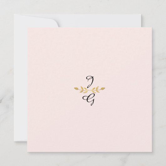 Blush Peach Floral Rustic White Wood Leaf Foliage Einladung (Rückseite)