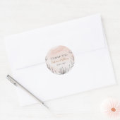 Blush Peach Floral Wedding Vielen Dank Runder Aufkleber (Umschlag)