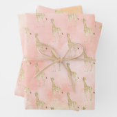 Blush Peach Giraffe Geschenkpapier Set (Beispiel)
