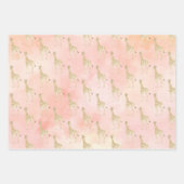 Blush Peach Giraffe Geschenkpapier Set (Vorderseite)