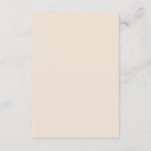 Blush Peach | Icons für Minimalistische Hochzeiten Begleitkarte (Rückseite)