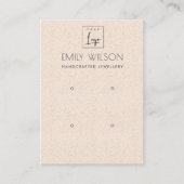 BLUSH PEACH KERAMIK TEXTURE 2 EARRING DISPLAY LOGO VISITENKARTE (Vorderseite)