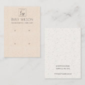 BLUSH PEACH KERAMIK TEXTURE 2 EARRING DISPLAY LOGO VISITENKARTE (Vorne/Hinten)