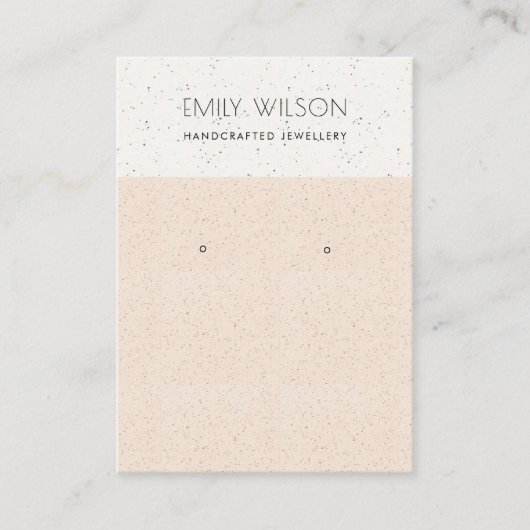 BLUSH PEACH KERAMIK TEXTURE EARRING DISPLAY LOGO VISITENKARTE (Vorderseite)
