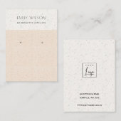 BLUSH PEACH KERAMIK TEXTURE EARRING DISPLAY LOGO VISITENKARTE (Vorne/Hinten)