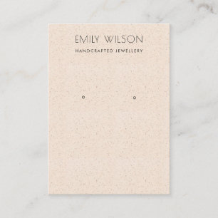 BLUSH PEACH KERAMIK TEXTURE EARRING DISPLAY LOGO VISITENKARTE
