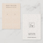 BLUSH PEACH KERAMIK TEXTURE EARRING DISPLAY LOGO VISITENKARTE (Vorne/Hinten)