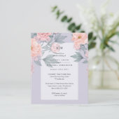 Blush Peach PEONIES Blue Wedite BUDGET (Stehend Vorderseite)