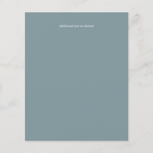 Blush Peach PEONIES Blue Wedite BUDGET (Rückseite)