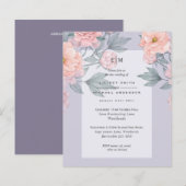 Blush Peach PEONIES Blue Wedite BUDGET (Vorne/Hinten)