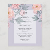 Blush Peach PEONIES Blue Wedite BUDGET (Vorderseite)