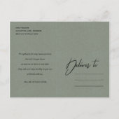 BLUSH PEACH PINK FLORAL WEDDING VERZÖGERN DAS DATU ANKÜNDIGUNGSPOSTKARTE (Rückseite)