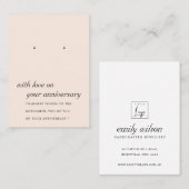 BLUSH PEACH PINK JAHRESZEITKARTE PLATZKARTE (Vorne/Hinten)