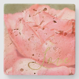 Blush Peach Rose Gold Inspiration Liebe Steinuntersetzer