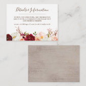 Blush & Peach Rose Traumreise Boho Hochzeit Begleitkarte (Vorne/Hinten)