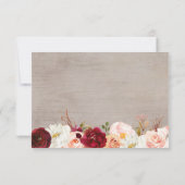 Blush & Peach Rose Traumreise Boho Hochzeit RSVP Karte (Rückseite)