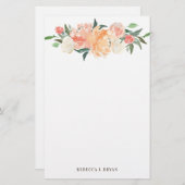 Blush Peach Sage Blumengarten Briefpapier (Vorne/Hinten)