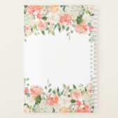 Blush Peach Sage Wasserfarbe Blumenzehen Planer (Rückseite)