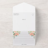 Blush Peach Spring Brautparty und Rezept All In One Einladung (Außenbereich)