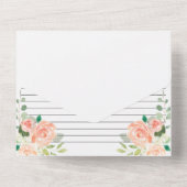 Blush Peach Spring Brautparty und Rezept All In One Einladung (Rückseite)