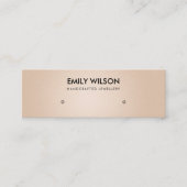 BLUSH-PEACH-STUDIE MIT EARRING DISPLAY LOGO MINI VISITENKARTE (Vorderseite)