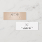 BLUSH-PEACH-STUDIE MIT EARRING DISPLAY LOGO MINI VISITENKARTE (Vorne/Hinten)