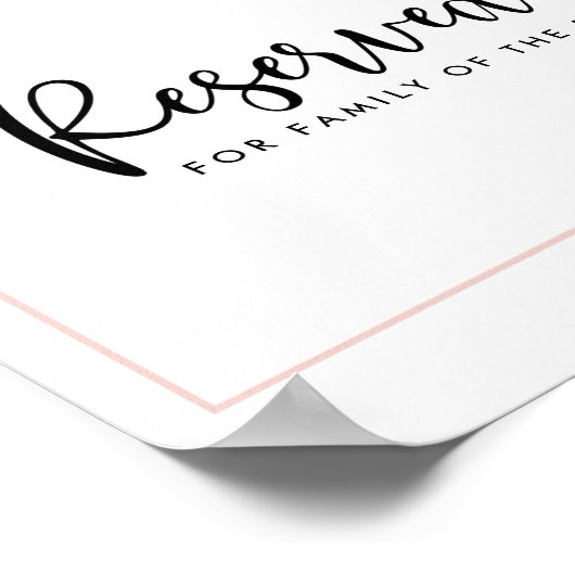 Blush, Peach und Blue Floral Wedding vorbehaltenes Poster (Ecke)