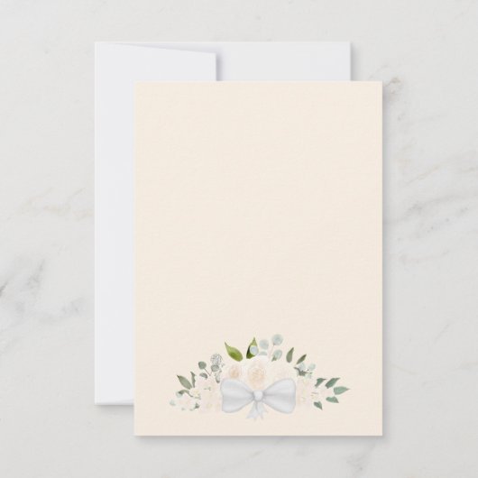 Blush Peach Wassercolor Blumenkalender Save The Date (Rückseite)